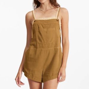 Billabong Wild Pursuit Short Overall Sunset Gold